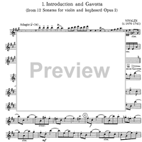 Introduction and Gavotta (from 12 Sonatas Op.12) - Clarinet in B-flat