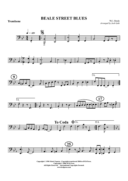 Beale Street Blues - Trombone