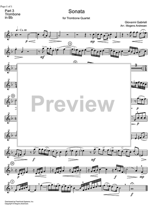Sonata - B-flat Trombone 3