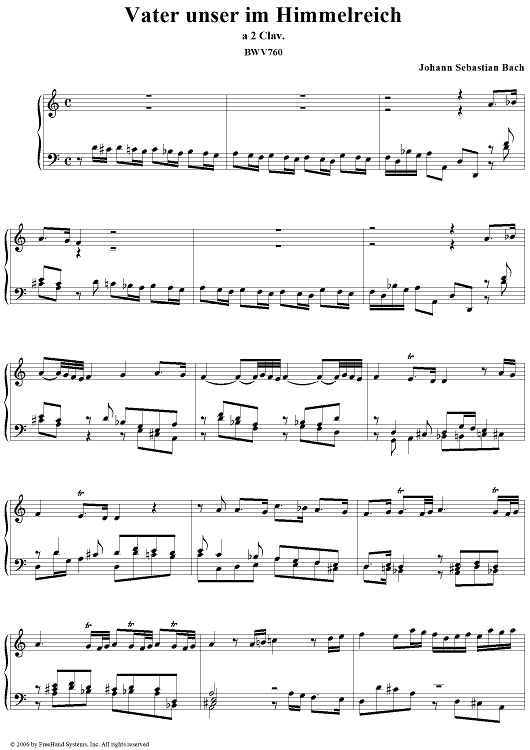 Vater unser im Himmelreich, BWV760