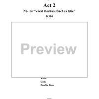 "Die Entführung aus dem Serail", Act 2, No. 14 "Vivat Bacchus, Bacchus lebe" - Full Score