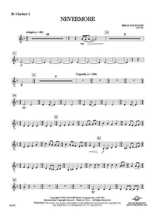 Nevermore - Bb Clarinet 2