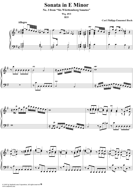 Wurttemberg Sonatas, Sonata 3