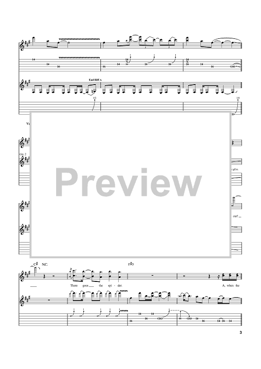 Theme From Spider-Man (Easy Guitar Tab) - Print Sheet Music Now