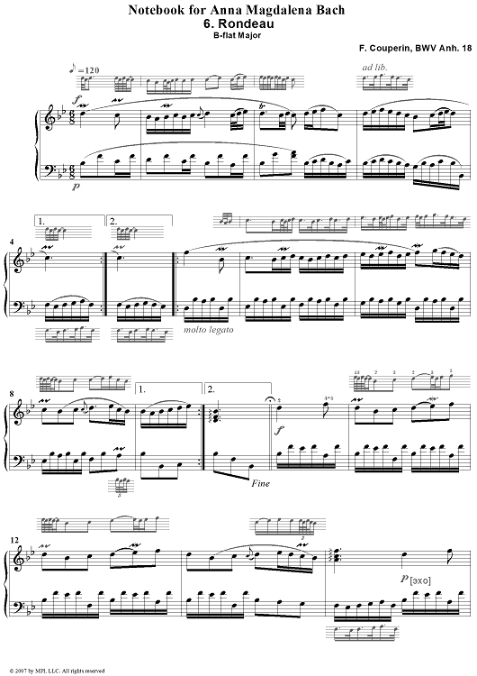 6. Rondeau in B-flat Major (spur: c by F. Couperin)