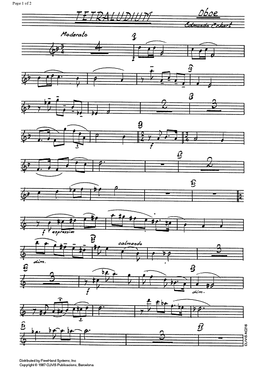 Tetraludium - Oboe