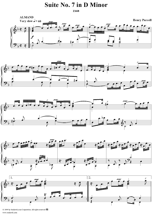 Suite No. 7 in D Minor