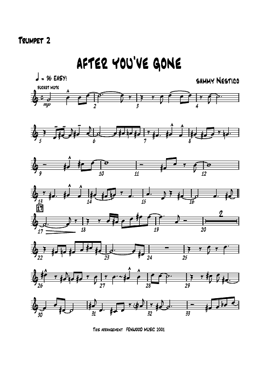After You've Gone - Trumpet 2