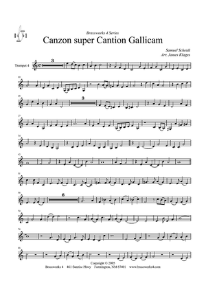 Canzon super Cantion Gallicam - Trumpet 4