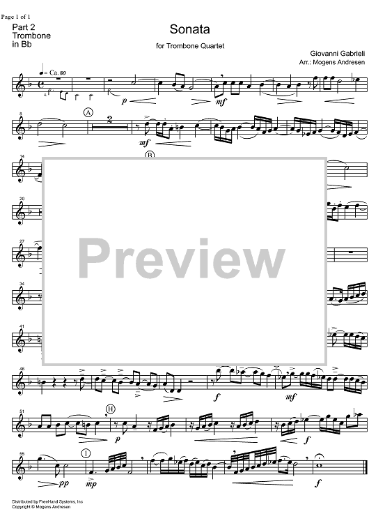Sonata - B-flat Trombone 2