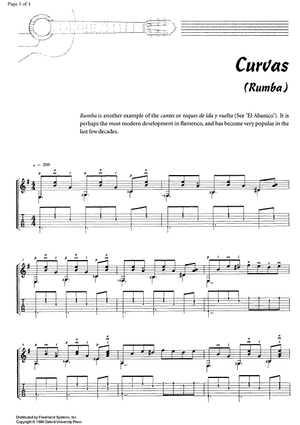Curvas (Rumba) - Guitar