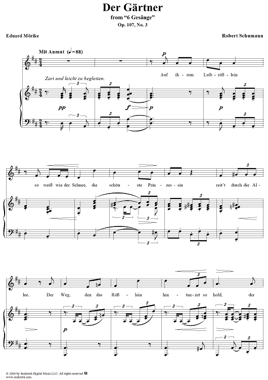 Der Gärtner, No. 3, Op. 107
