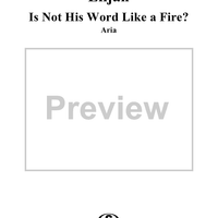 Is Not His Word Like a Fire? - No. 17 from "Elijah", part 1