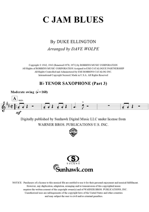 C Jam Blues - Tenor Saxophone 1