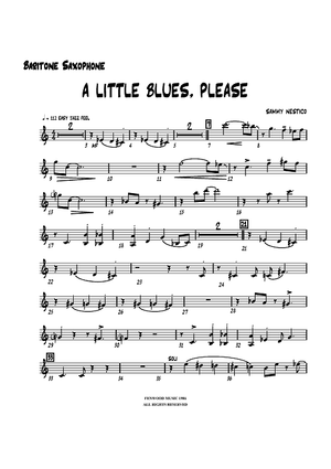 A Little Blues, Please - Baritone Sax