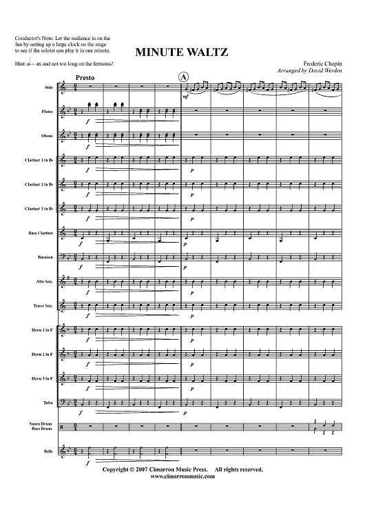 Minute Waltz - Score