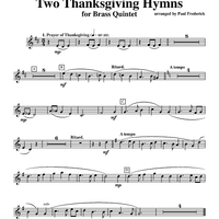 Two Thanksgiving Hymns - Trumpet 1