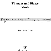 Thunder and Blazes March (Entry of the Gladiators) - E-flat Horns 3 & 4