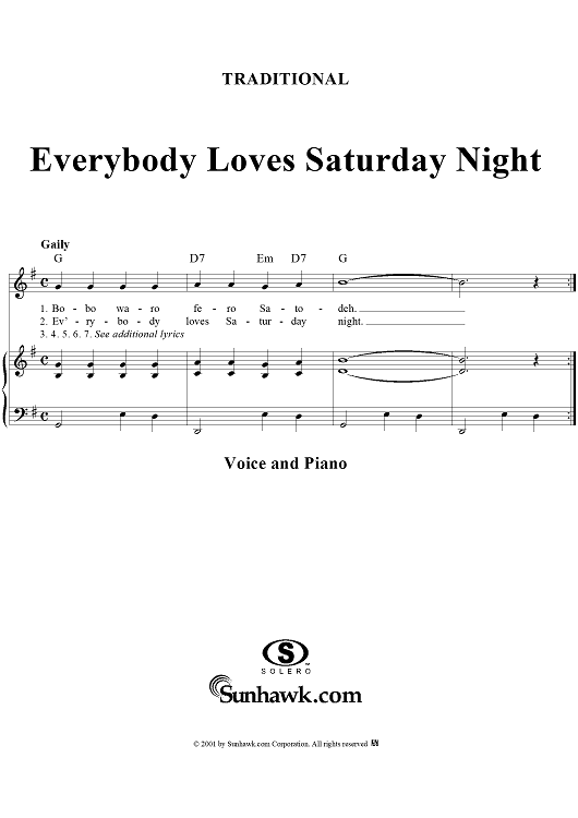 Everybody Loves Saturday Night