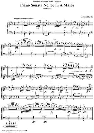 Piano Sonata no. 56 in D major