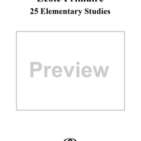 École Primaire, Twenty-Five Elementary Studies, Op. 176, Book 2, Nos. 13 - 25
