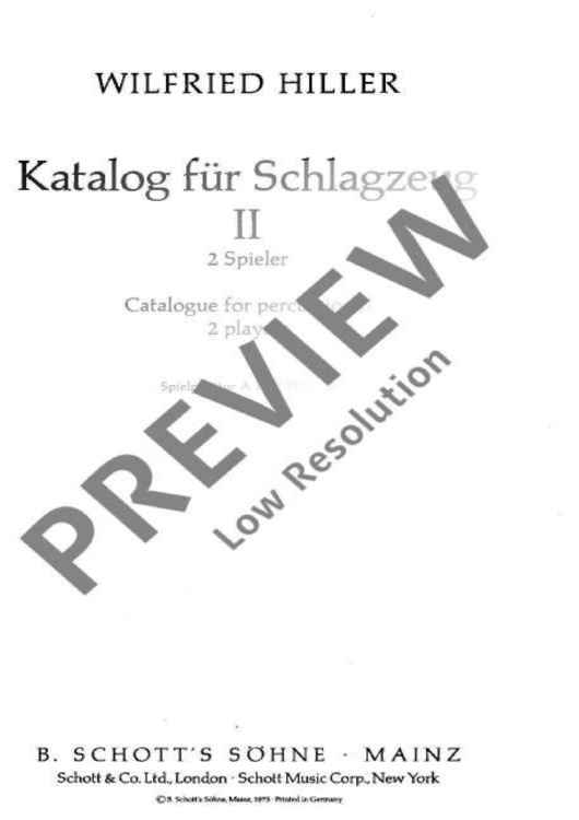Katalog II - Performance Score