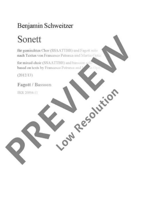 Sonett - Bassoon