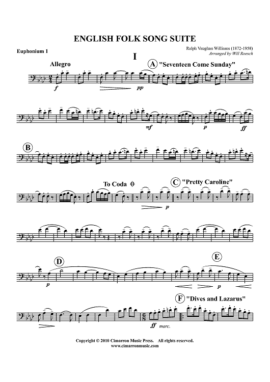 English Folk Song Suite - Euphonium 1 BC/TC