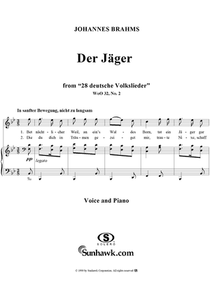 Der Jäger - No. 2 from "28 Deutsche Volkslieder" WoO 32