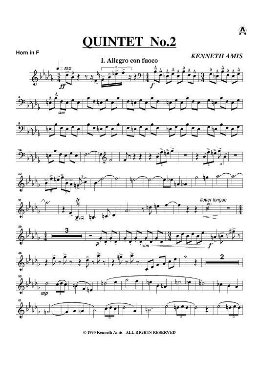 Quintet No. 2 - Horn in F