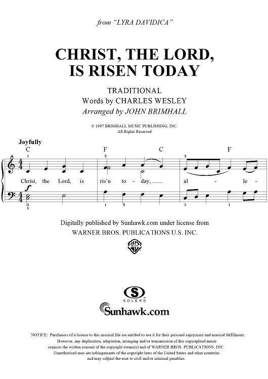 Christ, the Lord, Is Risen Today