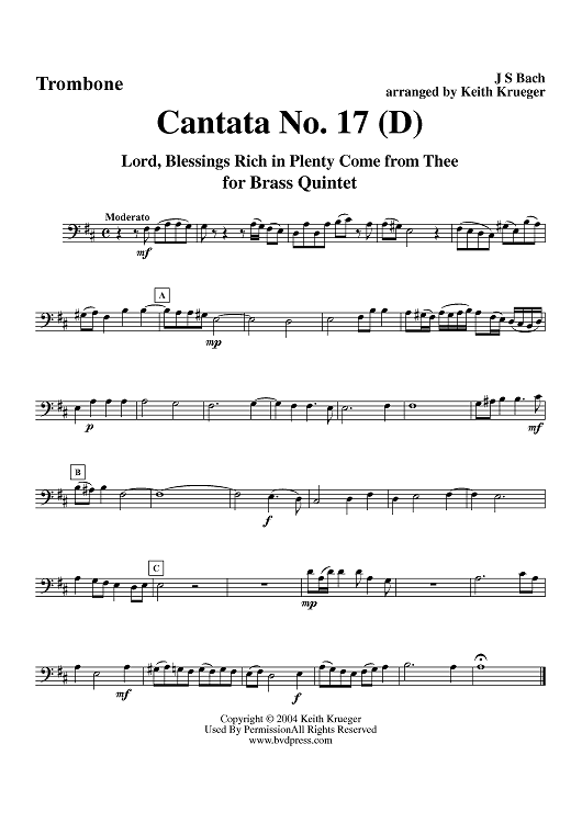 Cantata No. 17 - Trombone