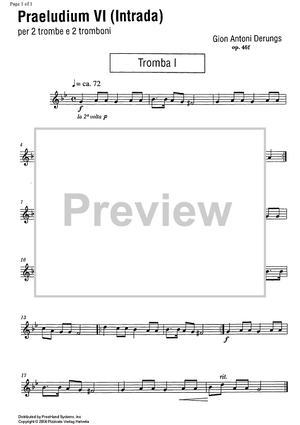 Praeludium VI (Intrada) Op.46f - Trumpet 1