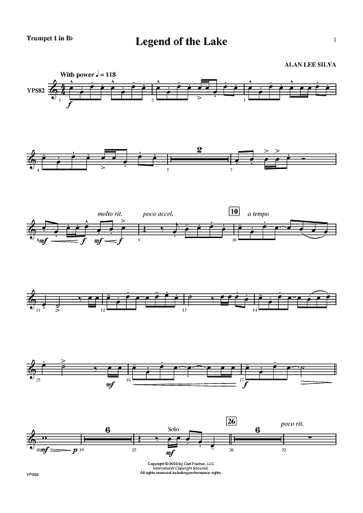 Legend of the Lake - Trumpet 1 in B-flat