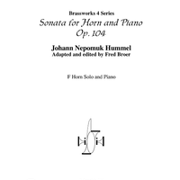Sonata for Horn and Piano, Op. 104 - Piano Score