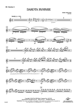 Dakota Fanfare - Bb Clarinet 1