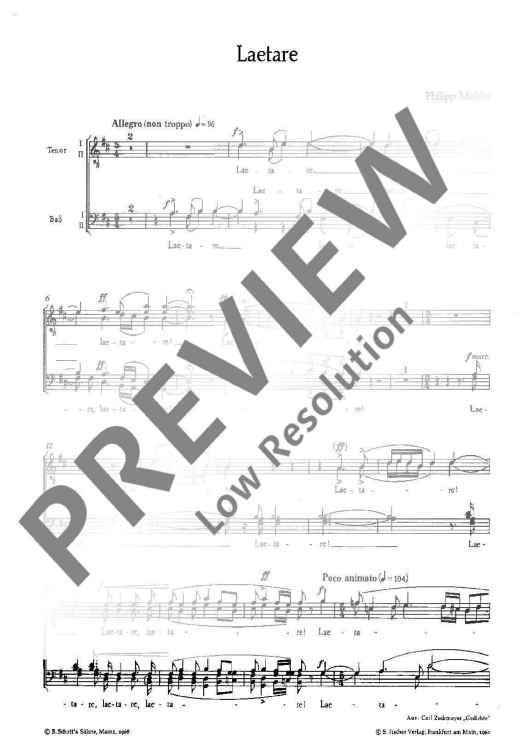 Laetare - Choral Score