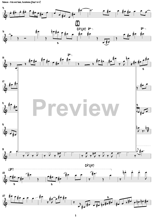Hide and seek - Imogen Heap Sheet music for Saxophone alto (Solo)