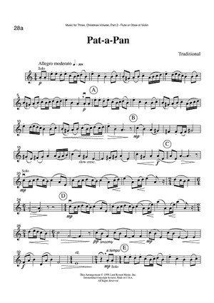 Pat-a-Pan - Part 2 Flute, Oboe or Violin