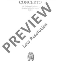 Concerto A Major in A major - Full Score