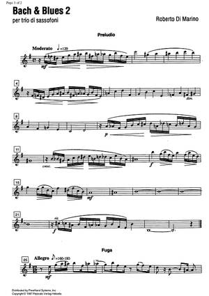 Bach and Blues  2 - E-flat Baritone Saxophone