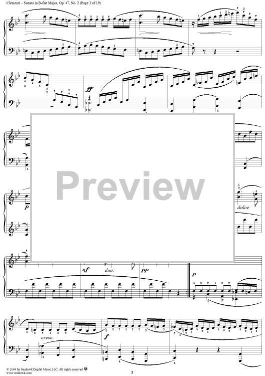 試奏に伴う料金　shate malno Sonata in B-flat Major, Op. 47, No. 2