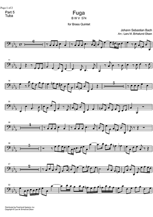 Fugue c minor BWV 574 - Tuba