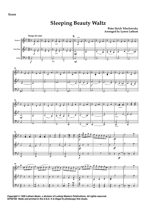 Sleeping Beauty Waltz - Score