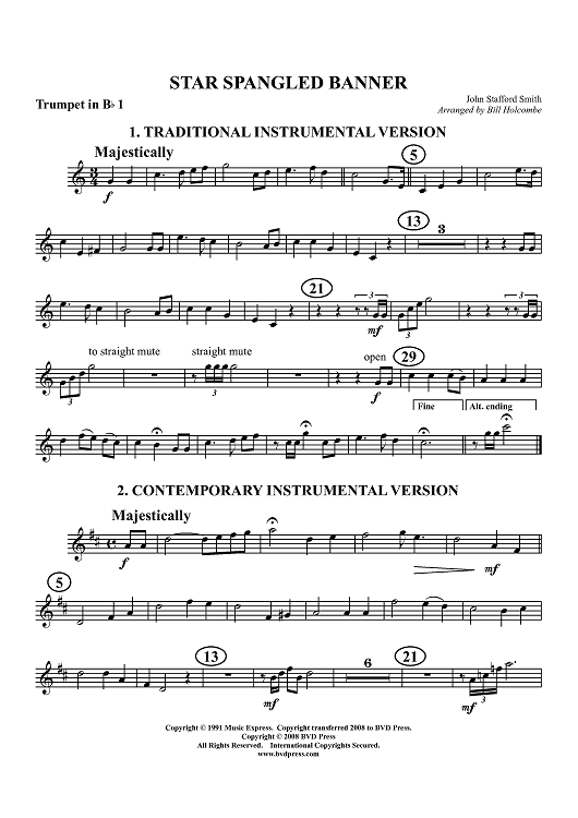 Star Spangled Banner - Trumpet 1