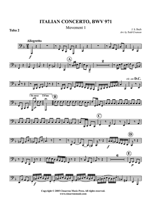 Italian Concerto, BWV 971, Mvt. 1 - Tuba 2