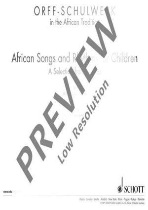 African Songs and Rhythms for Children - Vocal And Performing Score