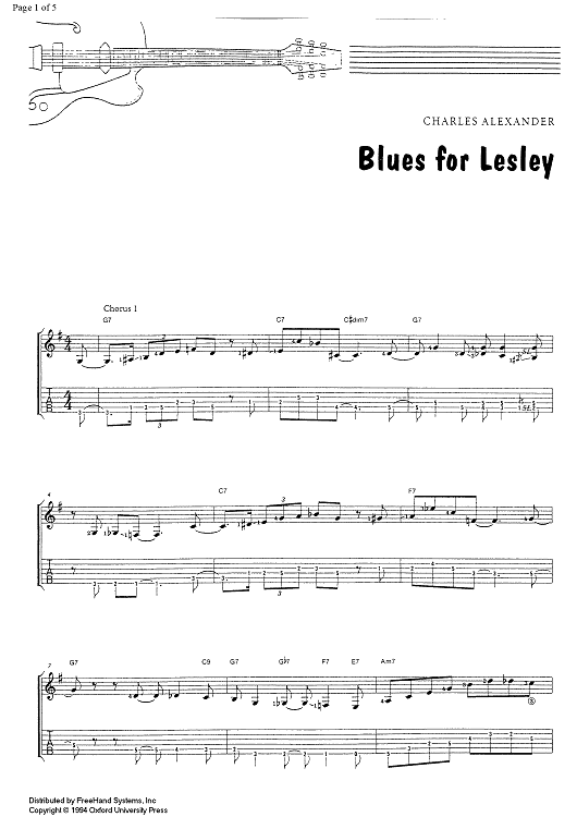 Blues for Lesley - Guitar