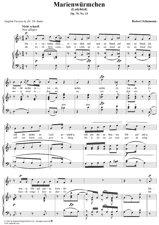 Marienwürmchen, No. 13, Op. 79