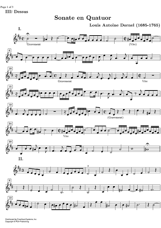 Sonata en Quatuor - 3rd Treble